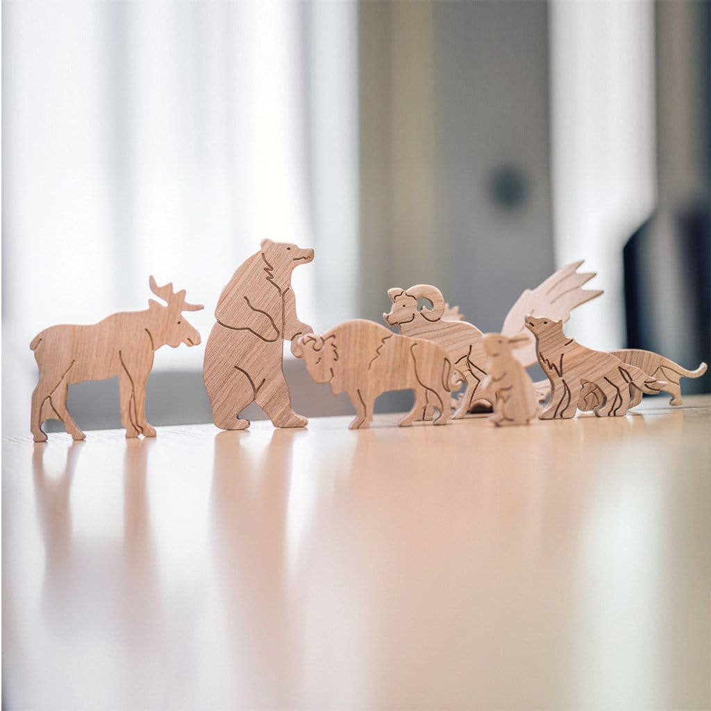 Kubi Dubi Wooden Sorting Puzzle - Animals Of North America
