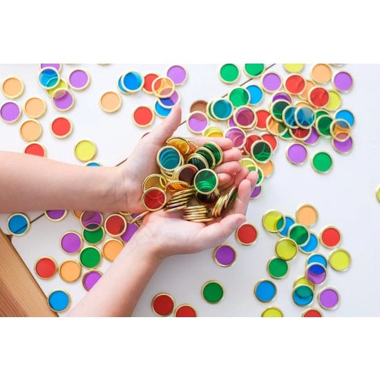 Metal Rimmed Counting Coins
