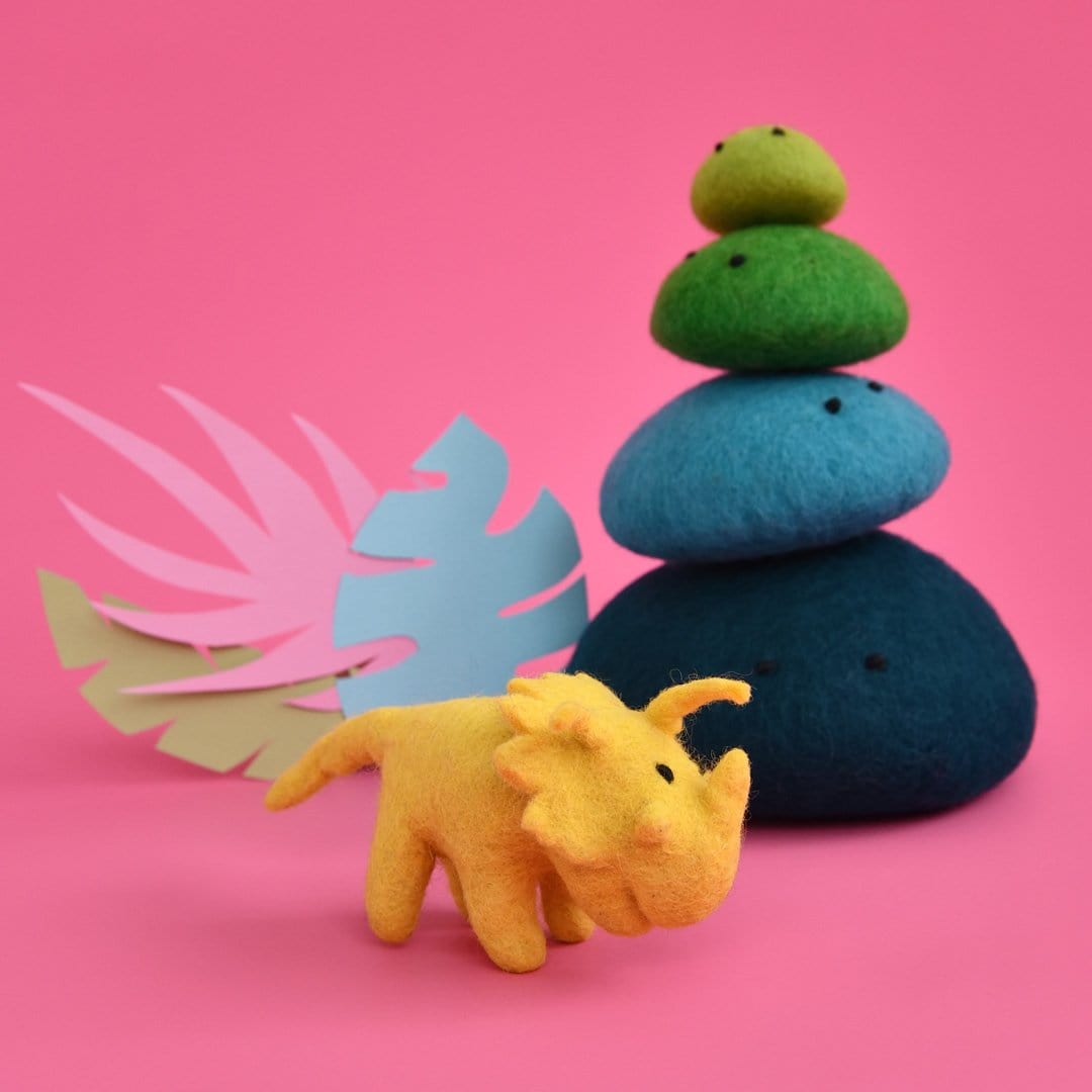 Dashdu Mini Felt Triceratops
