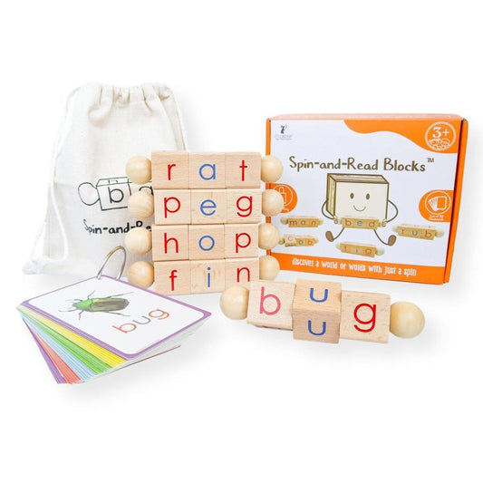 Spin-and-Read Blocks & Flashcards Travel Set