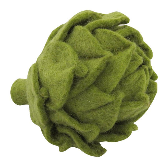 Papoose Artichoke felt vegetable, ethically handmade felt food, pretend food, pretend toys