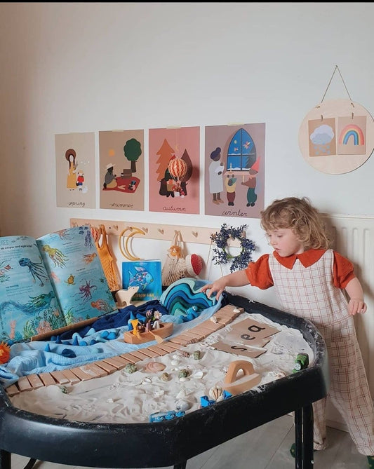 wolfnoodle season prints, Australia, kids wall art, children interior