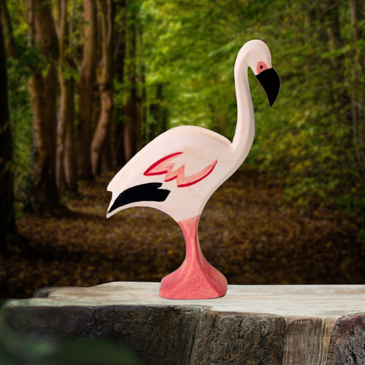 Wooden Flamingo