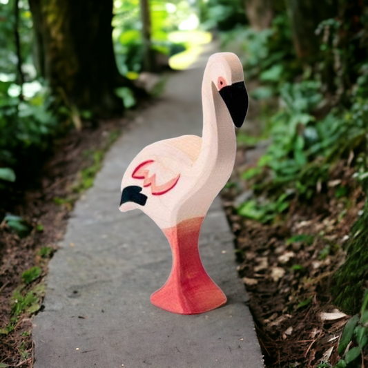 Wooden Flamingo