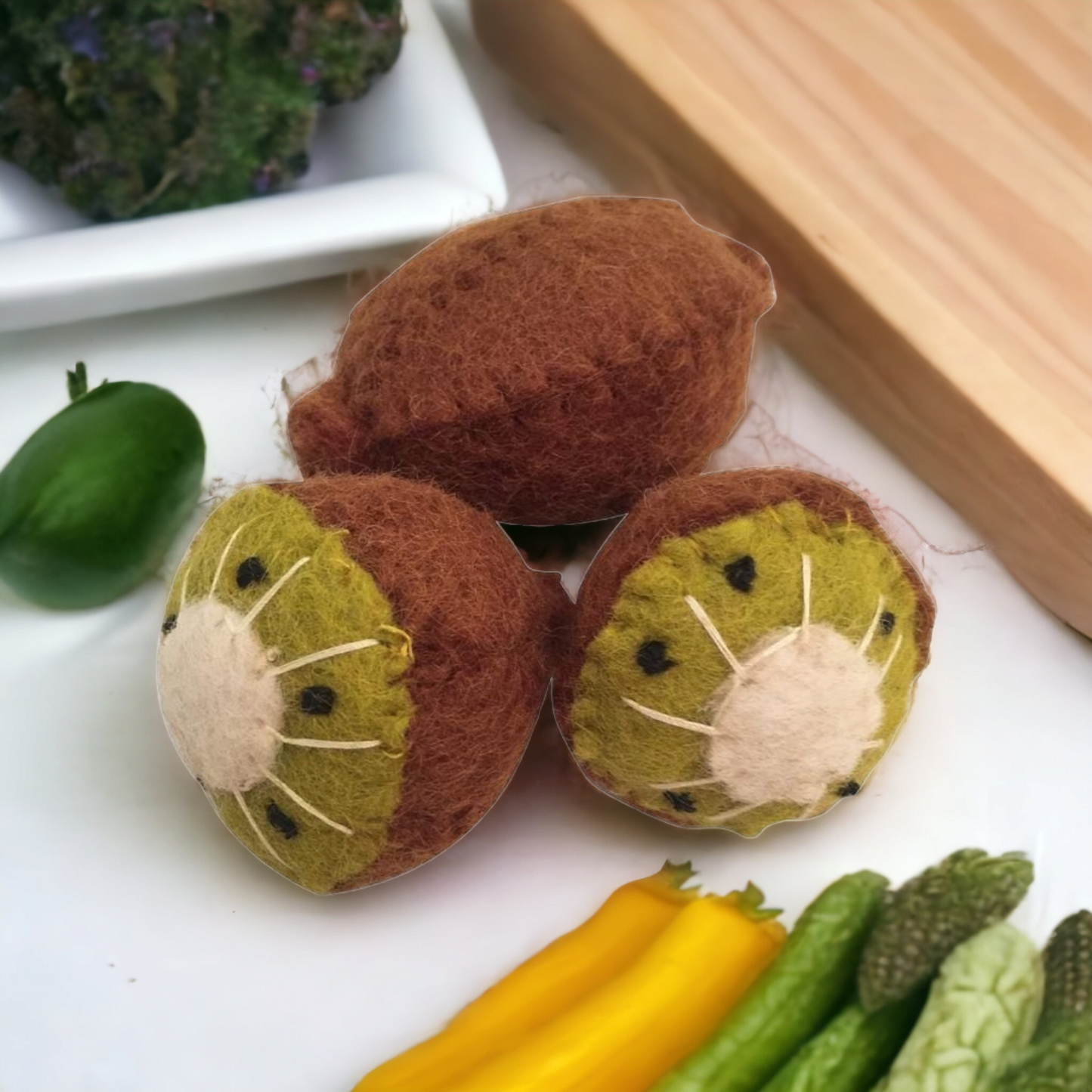 Papoose Kiwi Set Felt Vegetable