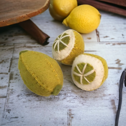 Papoose Lemon Set Felt Vegetable