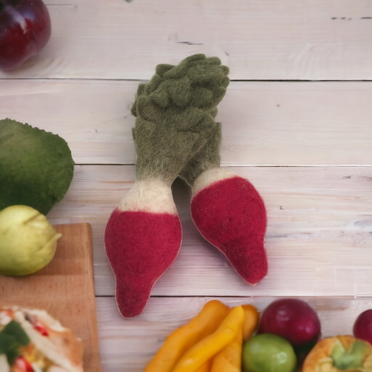 Papoose Red Radish Felt Vegetable