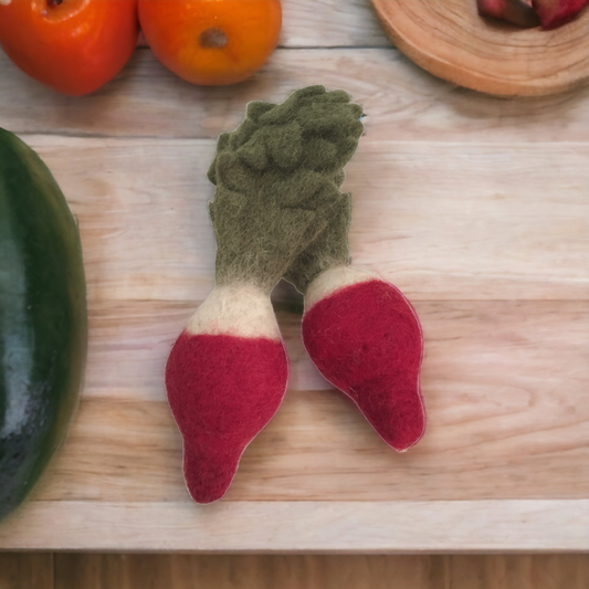 Papoose Red Radish Felt Vegetable