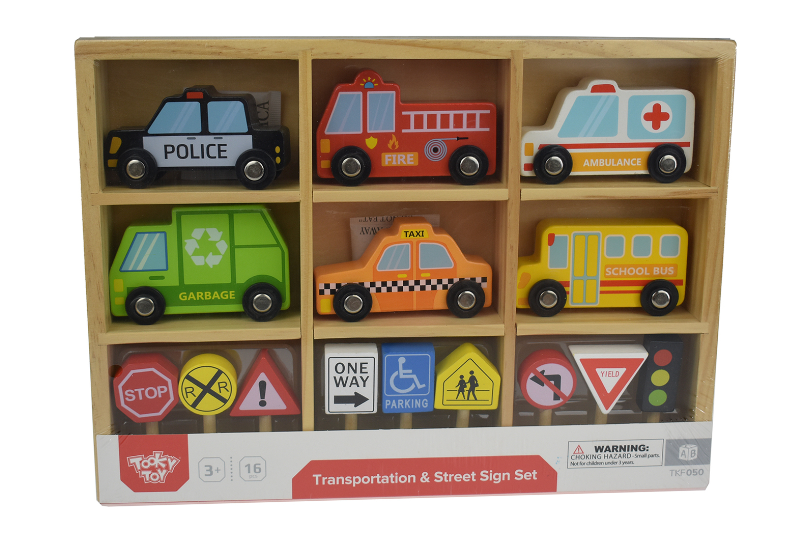 New Transportation Vehicles & Street signs set