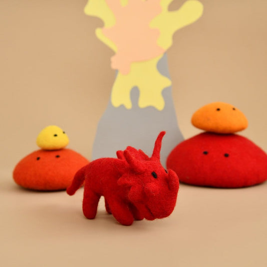 Dashdu Mini Felt Triceratops