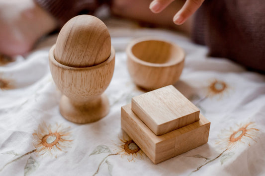 Qtoys Montessori Egg, Ball and Cup Set